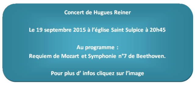 concert hugues reiner le 19 septembre 2015